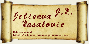 Jelisava Masalović vizit kartica